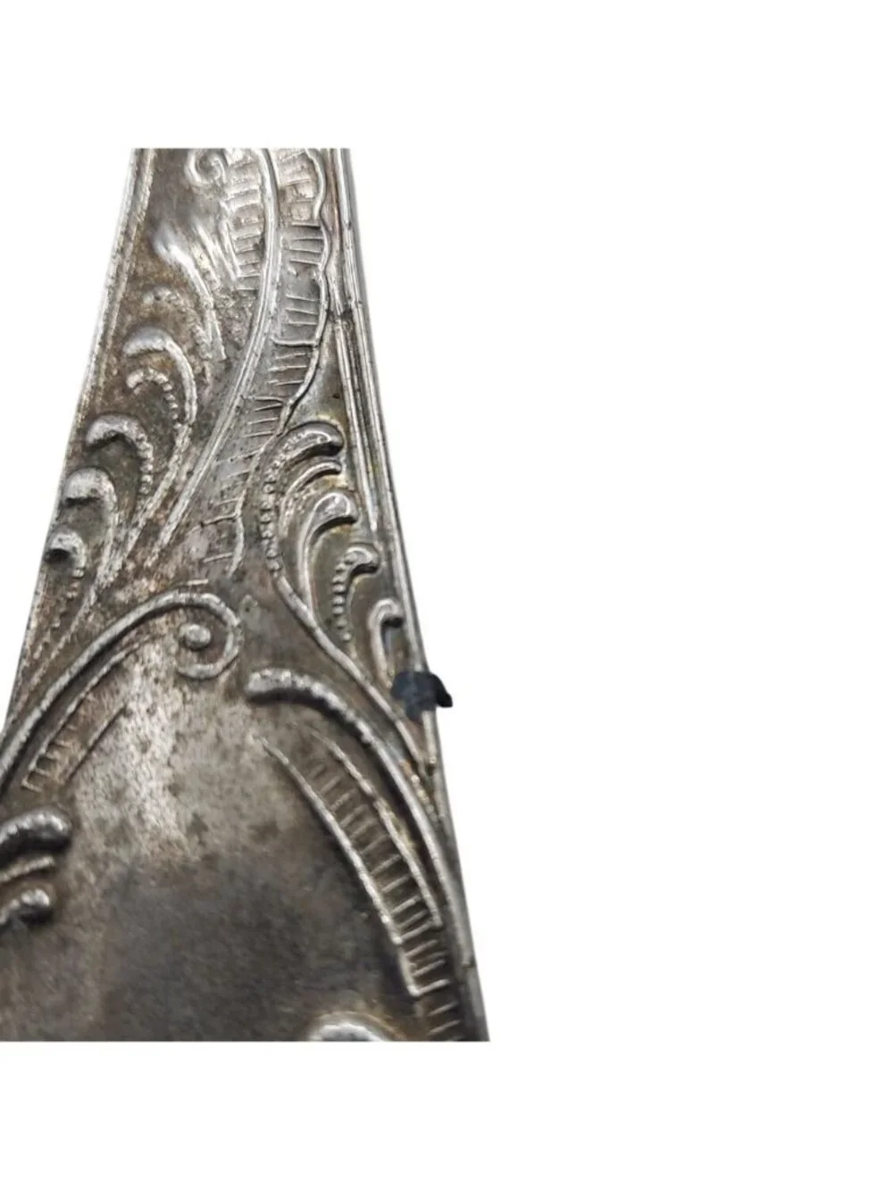 Vintage Ornate Scrollwork Silver Plated Serving Set of 3 Ladle Spoon Fork